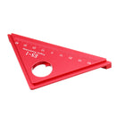 Drillpro ES-1 Aluminum Alloy 45 Degree Marking Angle Ruler with Base Woodworking Triangle Ruler Measuring Scribing Tool
