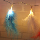 KCASA 1.2M 10 LED Feather String Lights Christmas Tree Pendant Lamps DIY Party Decoration