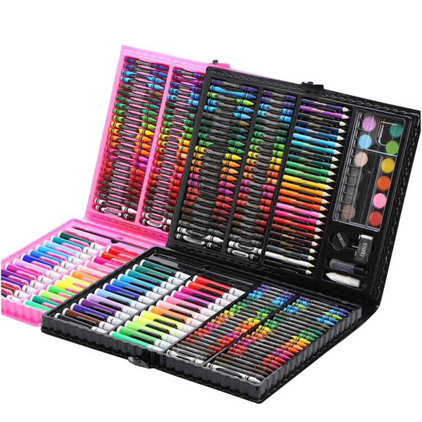 168 Pcs/set Childrens Painting Pen Gift Set Crayon Colored Pencil Watercolor Pens Drawing Brush Pen Art Oil Painting Tools Stationery