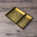 Geometric Gold Trays Metal Iron Food Fruit Plate Desktop Makeup Organizer Jewelry Dish Storage Holder