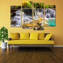 Miico Hand Painted Four Combination Decorative Paintings Ancient Small Waterfall Wall Art For Home Decoration