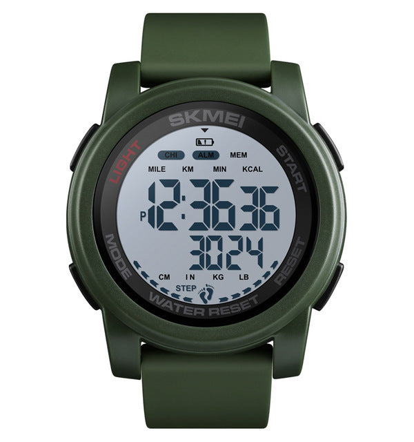 SKMEI 1469 Calorie Pedometer Countdown Waterproof Luminous Sports Digital Watch Men Watch