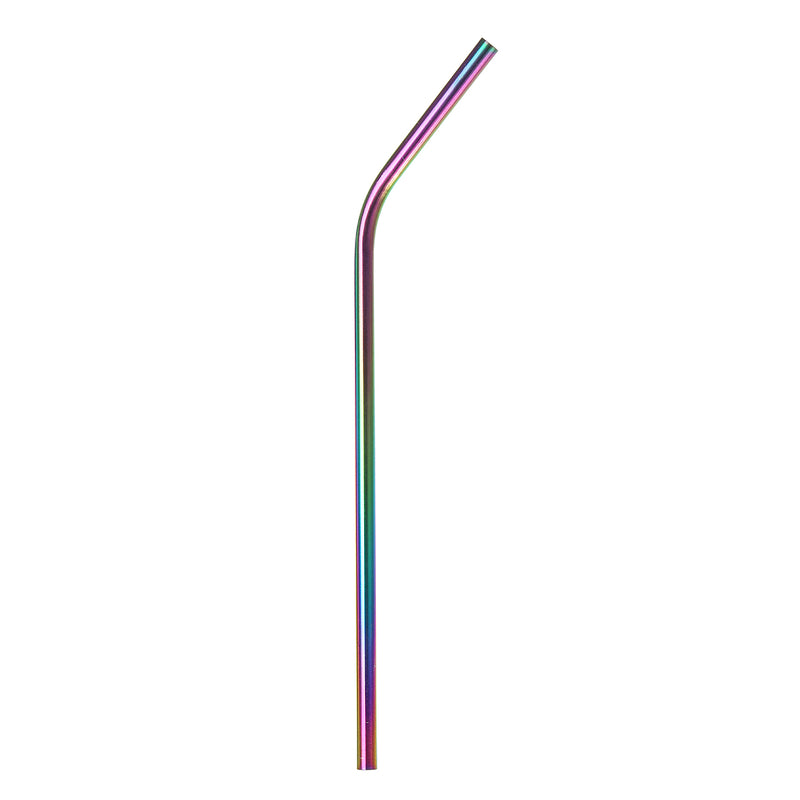 Stainless Steel Drinking Straws Rainbow Multi-colored Straw Reusable Drink Straw with Cleaning Brush
