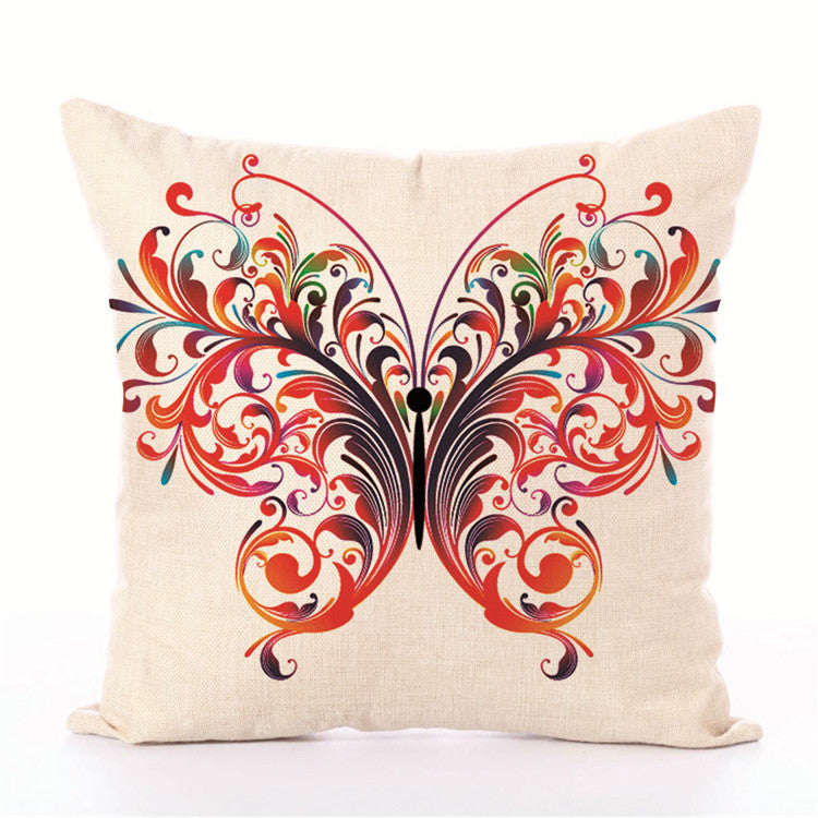 Fairy tales Flower Style Printed Pillow Cover Butterfly Girls Pillow Case house Bed Hotel Decorative