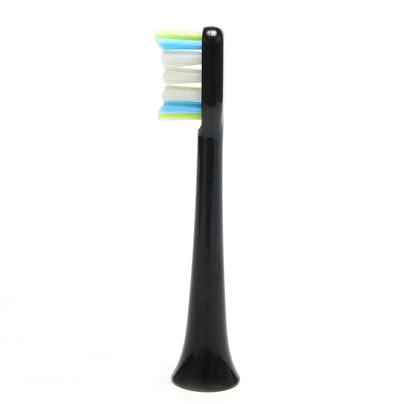 2Pcs ToothBrush Head White & Black for Loskii PA-213 Ultrasonic Vibration Electric Toothbrush