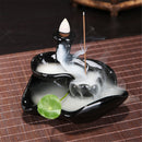 6 Style Buddhist Incense Burner Smoke Backflow Ceramic Glaze Censer Cone Holder