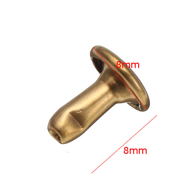 50Pcs Brass Copper Double Sided Rivets Nails Leather Hardware Accessories