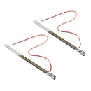 Pair Stainless Steel Clamp LED Motorcycle Fork Turn Signal Indicator Lights Strip Light
