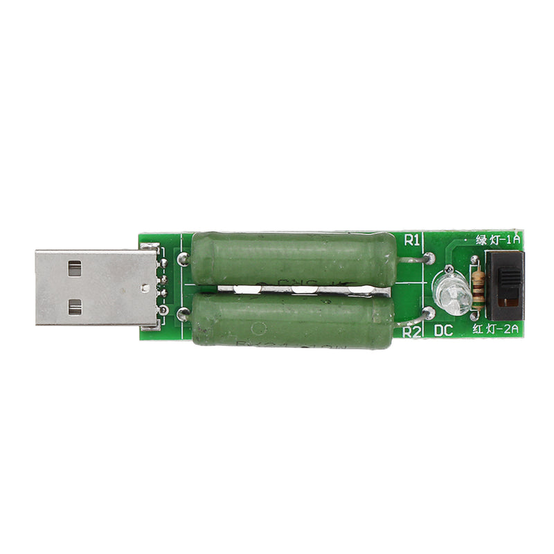 5pcs USB Charge Current Detection Load Tester Instrument 2A/1A Discharge Aging Resistance USB Power Adapter