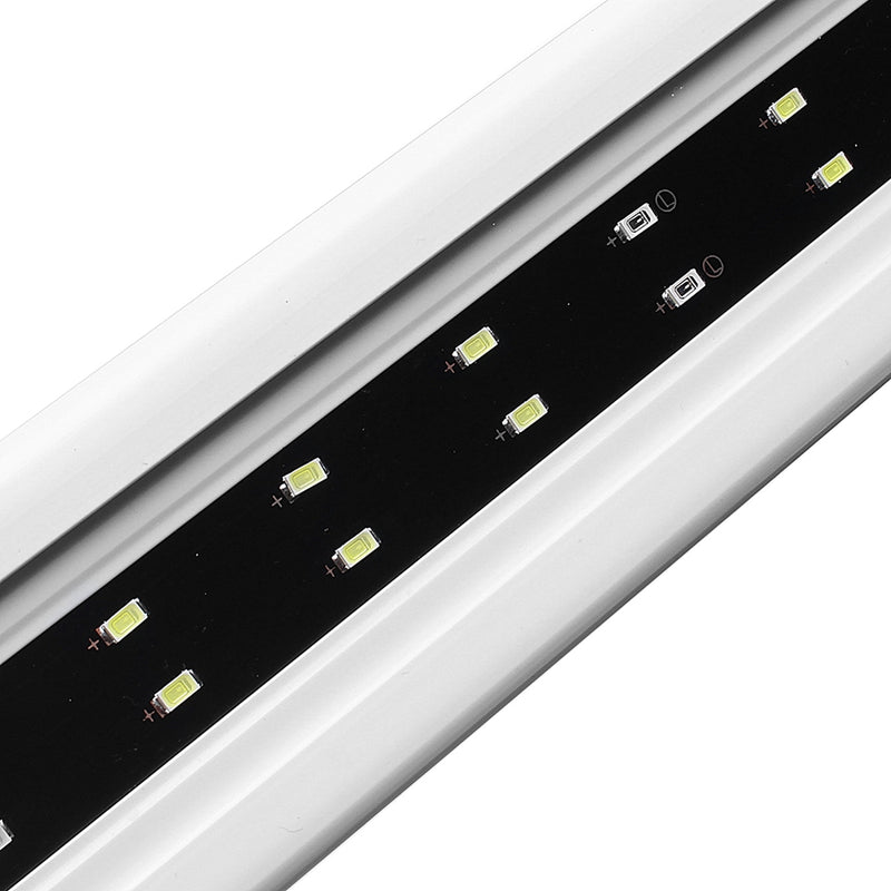 12W 36 LED Aquarium Fish Tank Light Panel Blue+White Lamp Adjustable Aluminum