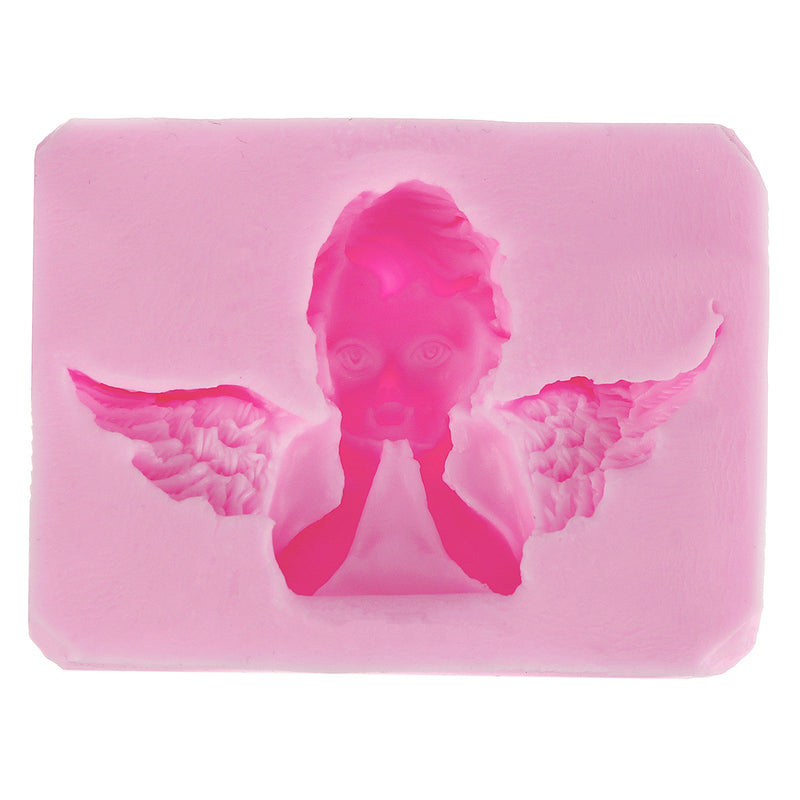 3 Colors 4-Angels Silicone Mold Chocolate Candy Fondant Square Round Rectangle Baking Tools