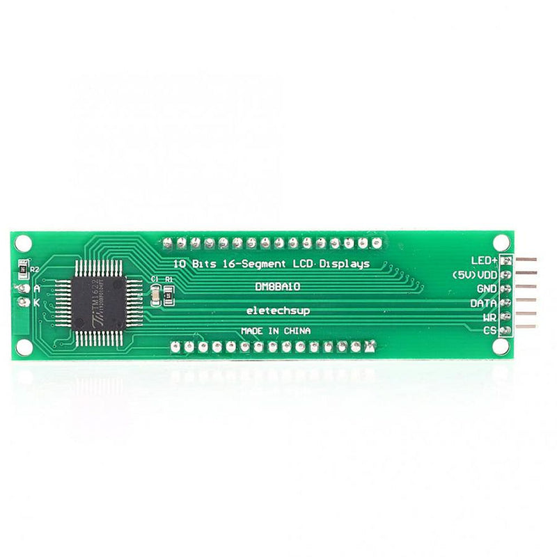DM8BA10 10-Bit 16-Segment LCD Display Panel LED Module DC 5V TM1622 Chip TM1622 Compatible with HT1622