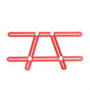 Drillpro Muiti-color Aluminum Template Ruler Multifunction Four Square Folding Ruler