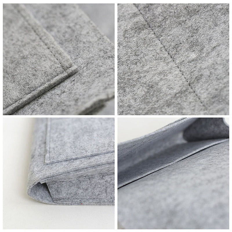 Felt Bedside Pocket Caddy Storage Organizer Bed Desk Bag Sofa TV Remote Holder Storage Bags