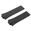 24MM Replacement Black Rubber Wrist Watch Band Strap for ORIS Diver TT1 Watch