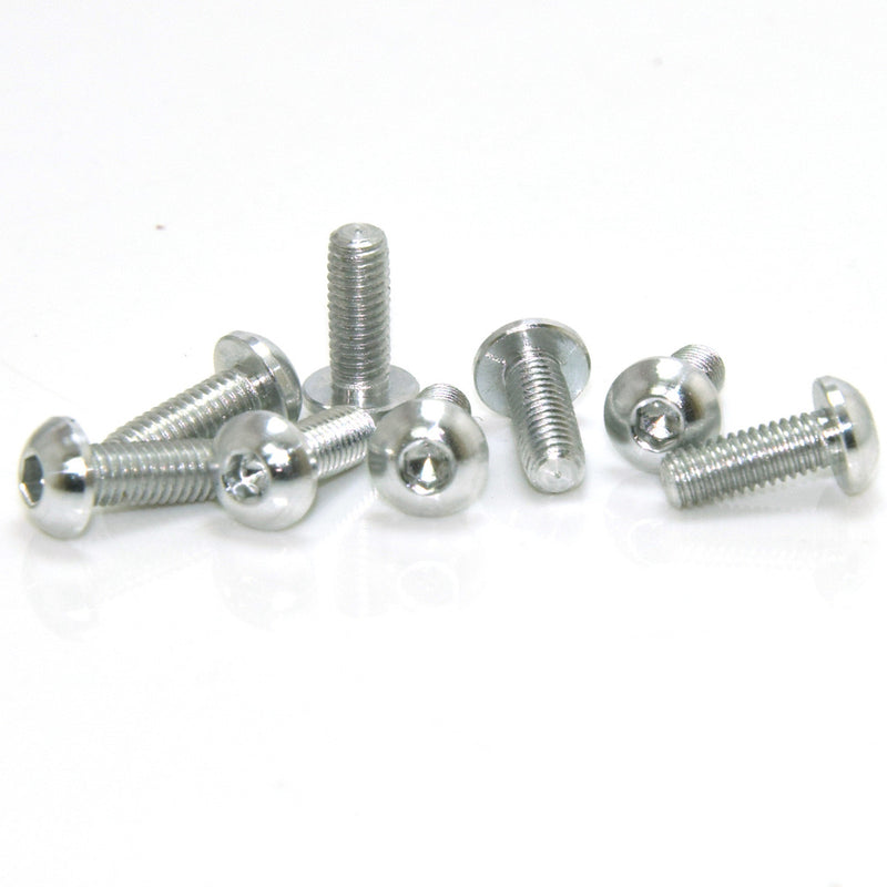 Suleve M3AH14 10Pcs M312mm Hex Socket Screws Round Head Cap Screw 7075 Aluminum Alloy