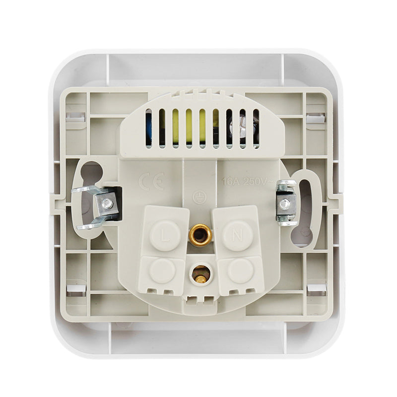 Excellway 250V 2.4A Dual USB Ports Wall Socket Switch Charger EU Plug Mount Power Adapter Outlet Panel