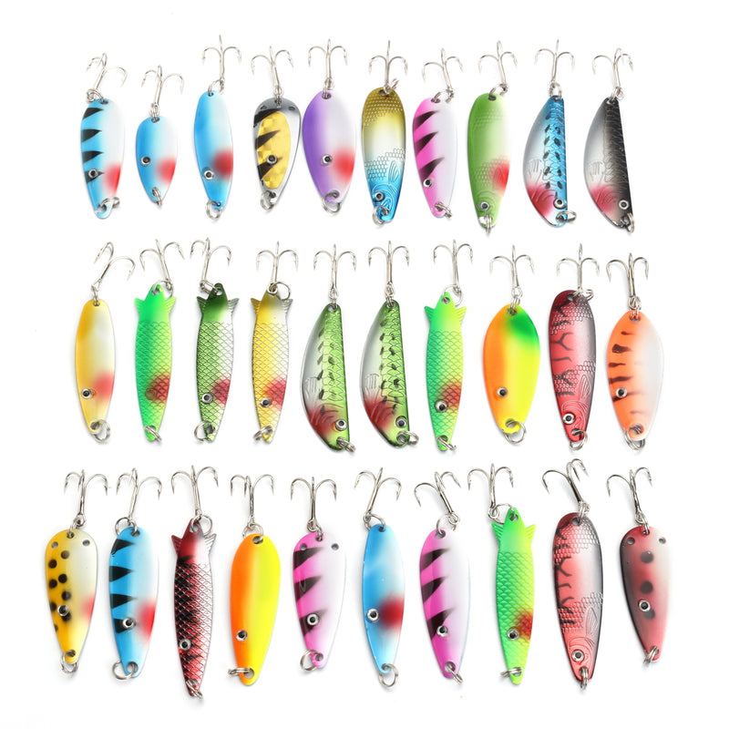 ZANLURE 30 Pcs Fishing Lure 6cm-8cm 235g Metal Hard Fishing Baits