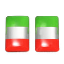 Pair Aluminium Italy Flag Badge Emblem Car Sticker Self-adhesive Labeling Decal Decoration