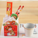 8030 Korean Style 5 Pcs Christmas House Stationery Set Santa Pencils Ruler Manual Pencil Sharpener Scissors School Students Supplies Christmas Gift Box