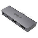 CHOETECH USB-C Hub Docking Station Adapter with USB 2.0/4K@60Hz HD Video Output Display/3.5mm Audio Jack/60W PD Charging Port