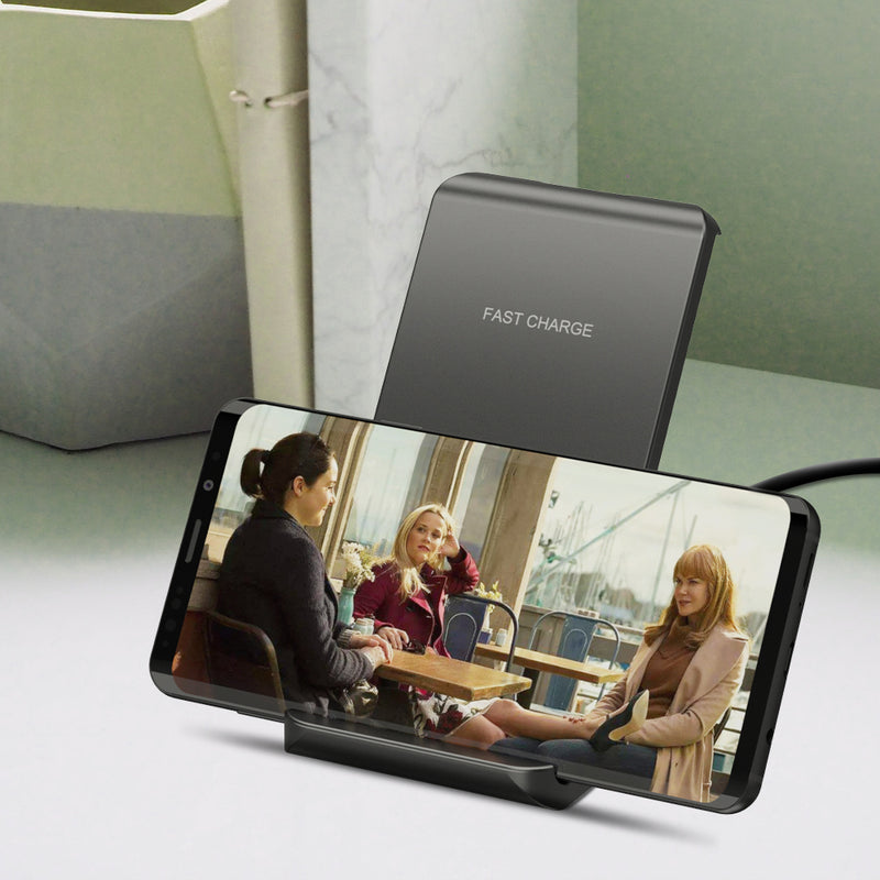 Essager 10W Foldable Fast Charging Wireless Charger Pad Phone Holder For iPhone X XR XS Max Xiaomi Mi8 Mi9 Pocophone S9 S10 S10+