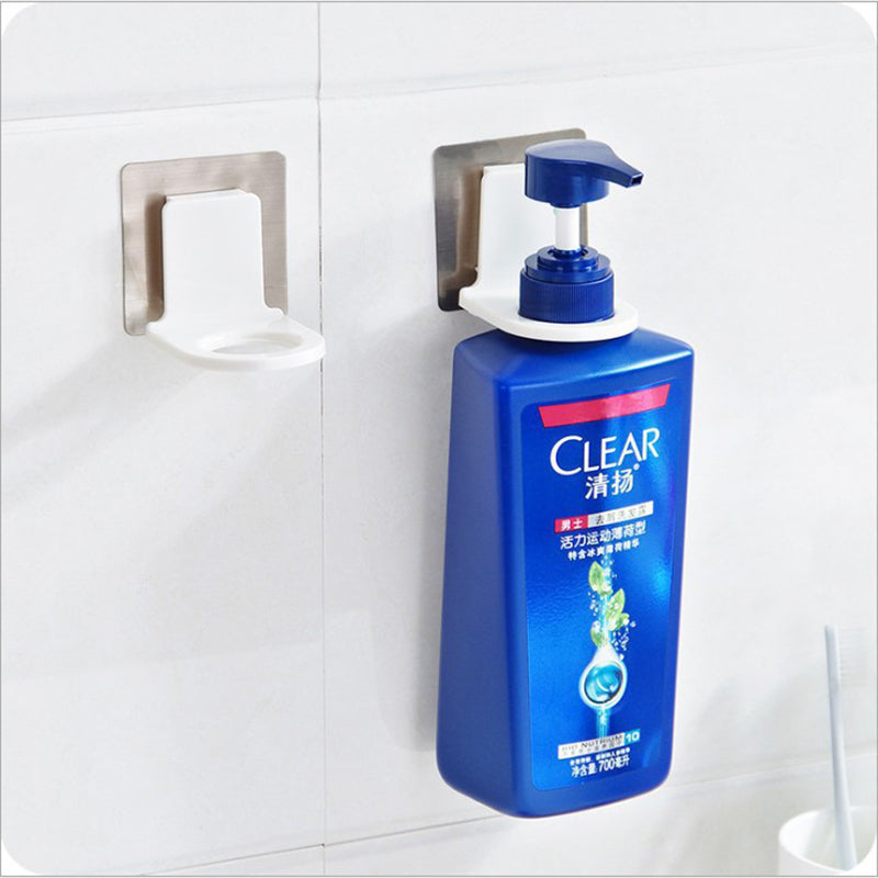 Non-Perforated Wall Body Wash Bottle Holder Suction Wall Bathroom Shampoo Storage Rack Towel Holder