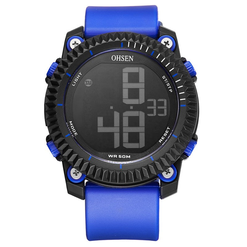 OHSEN 1710 Digital Watches Stopwatch Alarm Military Sport Swimming Men LED Watch