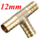 6mm 8mm 10mm 12mm Brass T Piece 3 Way Fuel Hose Joiner Connector For Air Oil Gas