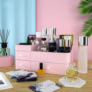 NEW Plastic Makeup Organizer Drawer Cosmetic Container Makeup Brush Holder Large Desktop Sundries Storage Box Bathroom Storage Parts Storage Box