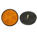 2pcs 2inch Round Reflectors Orange Universal For Motorcycles ATV Bikes Dirt Bikes