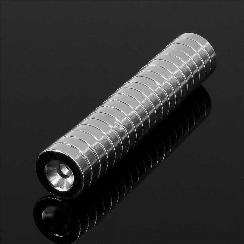 20pcs N50 15x4mm Strong Round Neodymium Magnets 4mm Hole Countersunk Ring Magnet
