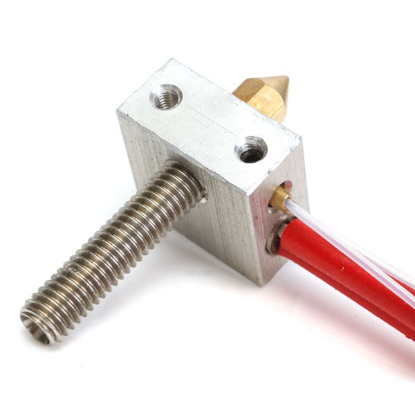 10Pcs Aluminum Heating Block Extruder Hot End For 3D Printer 1.75mm 0.4mm Nozzle