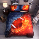 3 PCS Bedding Sets Ball Sports Quilt Cover Pillowcase For Queen Size
