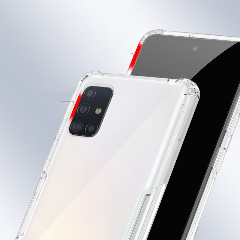 NILLKIN Bumpers Crystal Clear Transparent Shockproof Soft TPU Protective Case for Samsung Galaxy A51 2019
