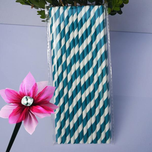 25Pcs Paper Straws For Birthday Wedding Decoration Party Straws Supply Creative Paper Drinking Straw
