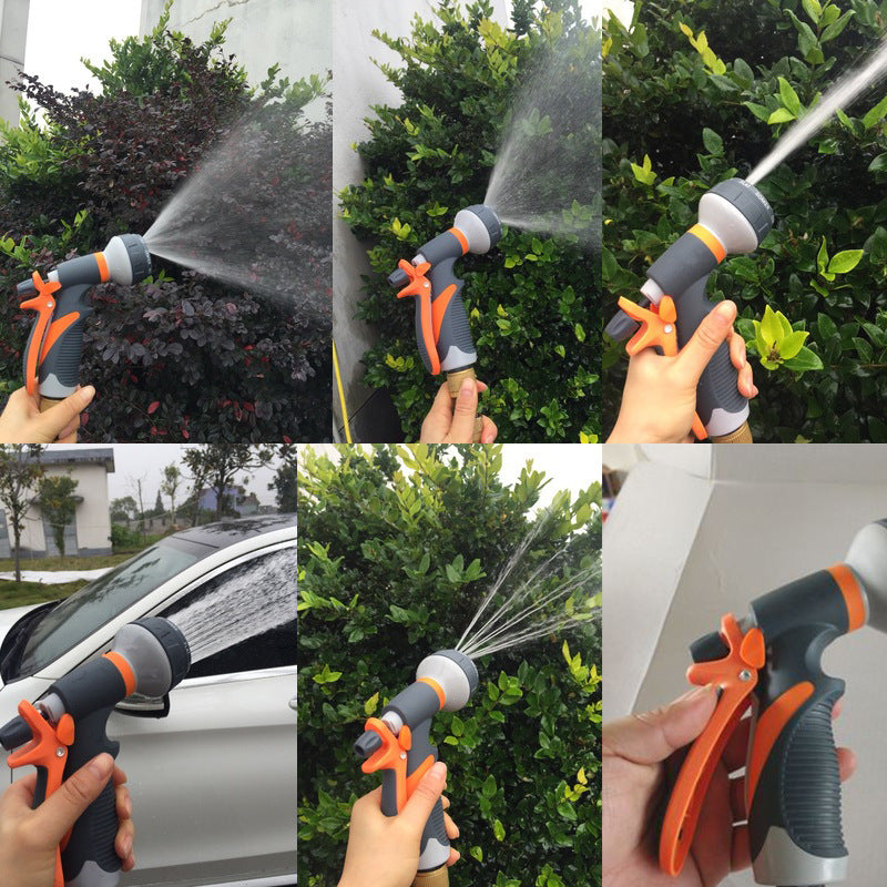 Garden Hose Nozzle 8 Spraying Way High Pressure Watering Sprayer Car Wash Handheld Shower Water Hose