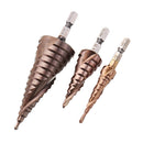 Drillpro 3-12/4-20/4-32mm M35 Cobalt Step Drill Bit 1/4 Inch Hex Shank HSS-Co Step Drill Bit