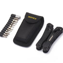 RIMIX 10 in 1 120mm Stainless Steel Zinc Alloy Multifunctional Folding Pliers With 12pcs Small Screwdriver