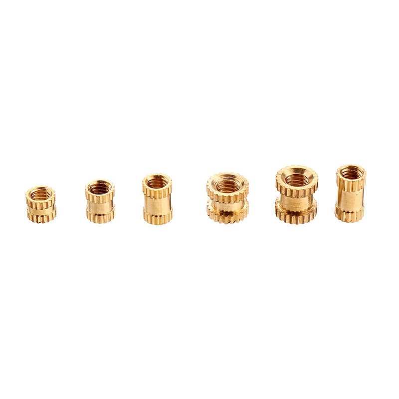 Suleve MXBN1 200Pcs M2/M2.5/M3 Knurled Brass Threaded Insert Nut Female Thread Embedment Nuts Assortment