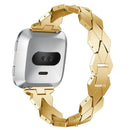 KALOAD 175x15mm Stainless Steel Smart Watch Band Strap Replacement For Fitbit Versa Watch