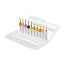 Drillpro 10pcs Titanium Coated Tungsten Carbide Micro PCB Drill Bits Set for PCB Circuit Board
