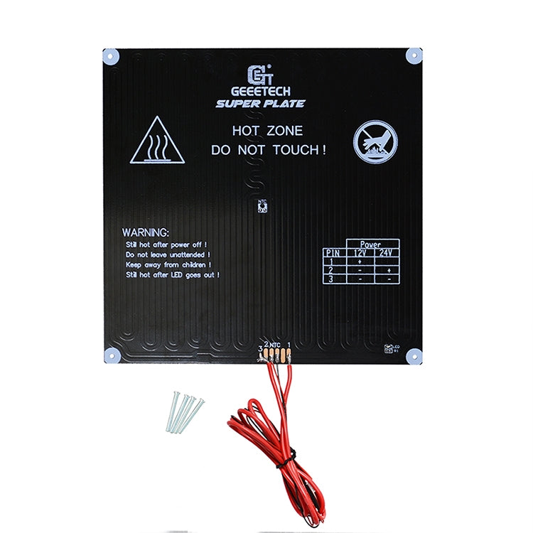 Geeetech 220*220mm*4mm Superplate Black Glass Platform+Aluminum Substrate Heatbed