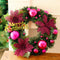 30cm Christmas Wreath Dense Pine Needles Merry Christmas Letters Rattan Door Wreath Decorations