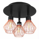 3 Way Ceiling light Modern G9 Copper Cage industrial Pendant Lamp Shade Spotlight Home Decorations