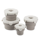 Jordan&Judy 1Pcs Folding Cup Silicone Lunch Box Meal Bowl Food Container Camping Picnic