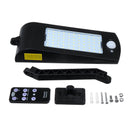 66 LED Solar Wall Light 1000Lm Outdoor Adjustable Motion Sensor Street Lamp with Remote Controller