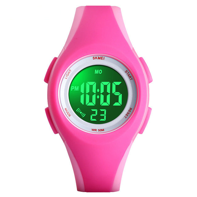 SKMEI 1459 Luminous 50M Waterproof Alarm Chrono Calendar Stop Watch Children Digital Watch