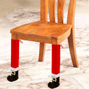 4Pcs Christmas Red Table Chair Legs Feet Sock Sleeve Cover Floor Protector Tables Leg Covers Party