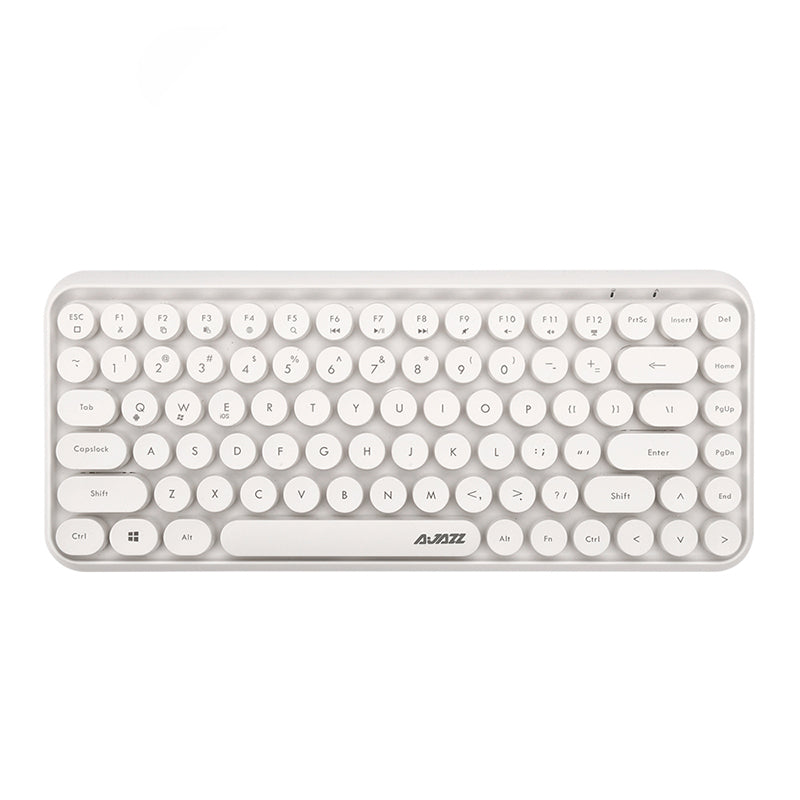 Ajazz 308i bluetooth 3.0 Wireless Gaming Office Keyboard 84 Keys Classic Round Keys